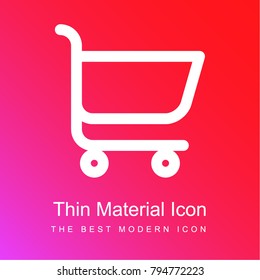 Shopping Cart red and pink gradient material white icon minimal design