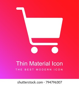 Shopping Cart red and pink gradient material white icon minimal design
