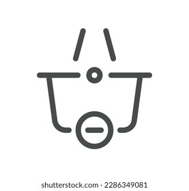 Shopping cart related icon outline and linear vector.