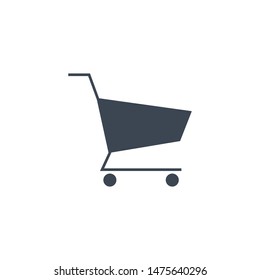Shopping Cart related vector glyph icon. Isolated on white background. Vector illustration.