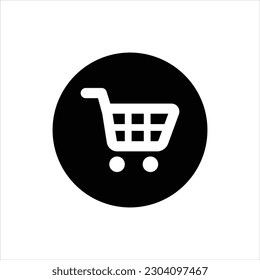 Shopping cart retail vector icon