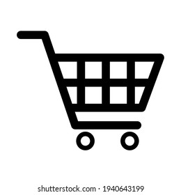 Shopping cart sale icon, market story shop vector illustration symbol isolated on white background .
