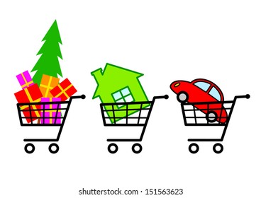 Shopping cart set