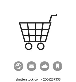 Shopping cart sign icon. Online buying symbol.