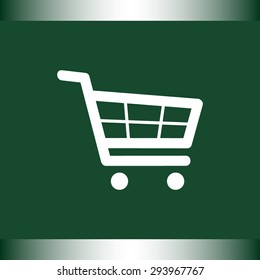 Shopping cart sign icon, vector illustration. Flat design style