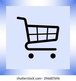 Shopping cart sign icon, vector illustration. Flat design style