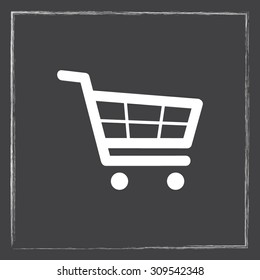 Shopping cart sign icon, vector illustration. Flat design style
