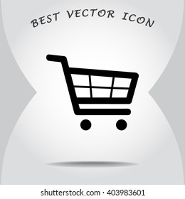 Shopping cart sign icon, vector illustration. Flat design style