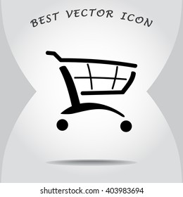 Shopping cart sign icon, vector illustration. Flat design style