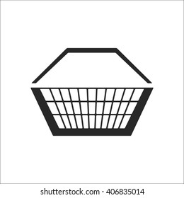 Shopping cart sign simple icon on background
