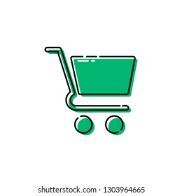 Shopping cart sign,vector 