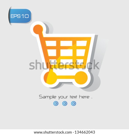 Shopping cart sign,vector