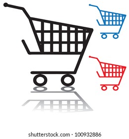 Shopping cart silhouette