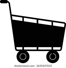 Shopping cart silhouette vector illustration design