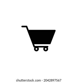 Shopping cart simple flat icon vector