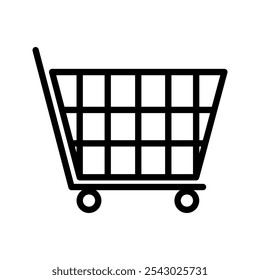 shopping cart simple icon Shopping cart icon for apps and websites
