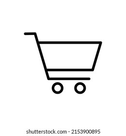 Shopping cart simple icon vector. Flat design