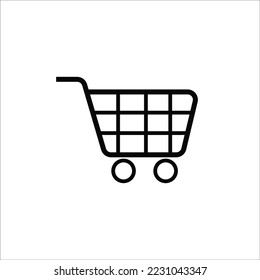 shopping cart simple icon. vector illustration