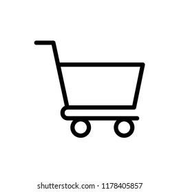 Shopping cart simple vector icon illustration.