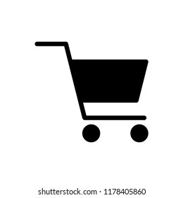 Shopping cart simple vector icon illustration.