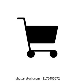 Shopping cart simple vector icon illustration.