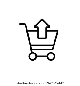Shopping cart simple vector icon
