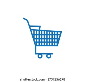 shopping cart simple vector icon illustration