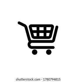 shopping cart simple vector icon illustration