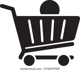 Carrito de compras con Vector de un solo artículo