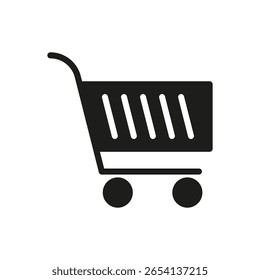 Shopping Cart Solid Icon. E-Commerce, Online Shopping, And Retail Marketplace Silhouette Symbol. Consumer Goods And Digital Sales Representation. Isolated Vector Illustration. - Powered by Shutterstock - Get 15% off with code: PIKWIZARD15