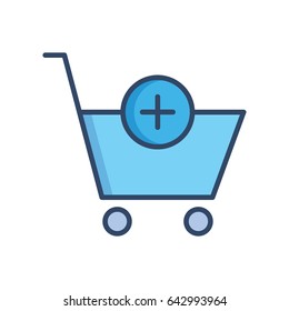 Shopping Cart Star Icon Vector Illustration