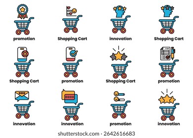 Shopping cart with a star on it. It's important not just write what is on image, but also write concept, mood of image or its idea. Use small sentences