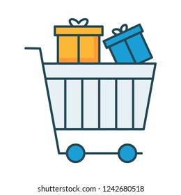 shopping cart. store.  
