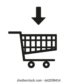 Shopping cart supermarket with a pointer