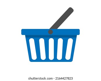 Shopping cart for supermarket and shop. Shopping cart and sale, retail and commerce. Market and commerce symbol. Vector.