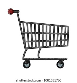 Shopping cart symbol scribble