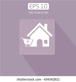 shopping cart. symbol of shopping.home delivery