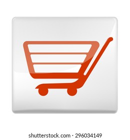 shopping cart symbol vector element design red