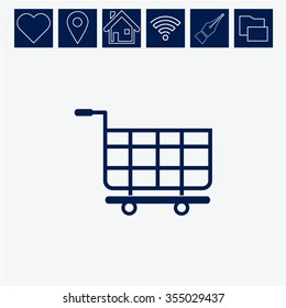 shopping cart. symbol. vector icon