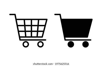 Shopping Cart symbol for your web site, Trolley icon vector