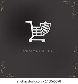 Shopping cart symbol,vector