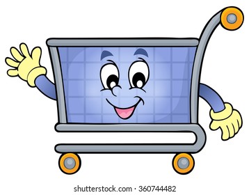 Shopping cart theme image 3 - eps10 vector illustration.