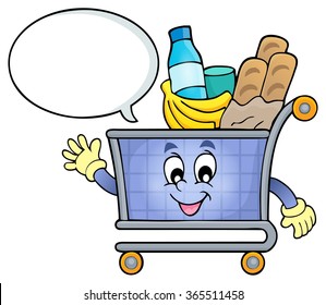 Shopping cart theme image 4 - eps10 vector illustration.