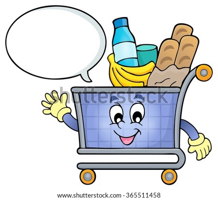 Shopping cart theme image 4 - eps10 vector illustration.