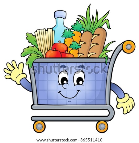 Shopping cart theme image 5 - eps10 vector illustration.