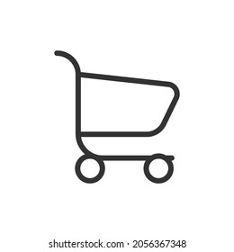 Shopping cart thin line icon. Symbol in trendy outline style. Premium design for web and apps. Perfect for UI. 