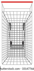 Shopping cart from topview illustration