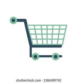 shopping cart transport isolated icon vector illustration design