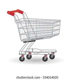 Shopping Cart Trolley Big Sale Banner Vector Illustration