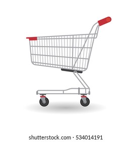 Shopping Cart Trolley Big Sale Banner Vector Illustration